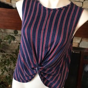 Striped crop shirt JUNIOR L